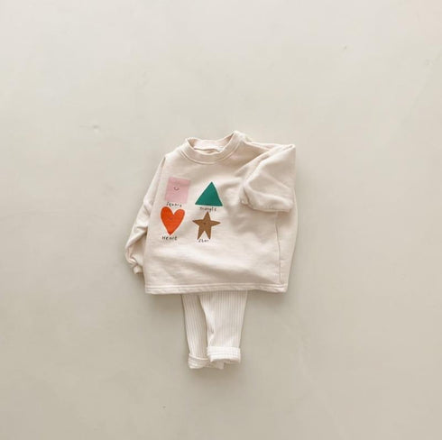 Children's autumn and winter pullover sweater baby padded sweater long sleeve printed top