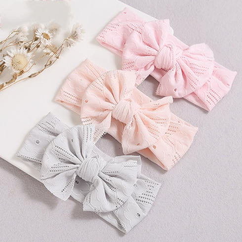 Children's Hair Band Hair Accessories Lace Elastic Bow Baby Hair Band Soft And Thin Baby Wide Headband