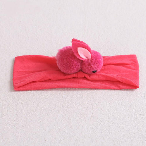 Cute plush bunny hair accessories baby soft elastic headband newborn headband