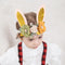 Cute Cloth Simulation Splicing Rabbit Ear Baby Headband