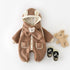 Baby climbing suit to send bear doll scarf