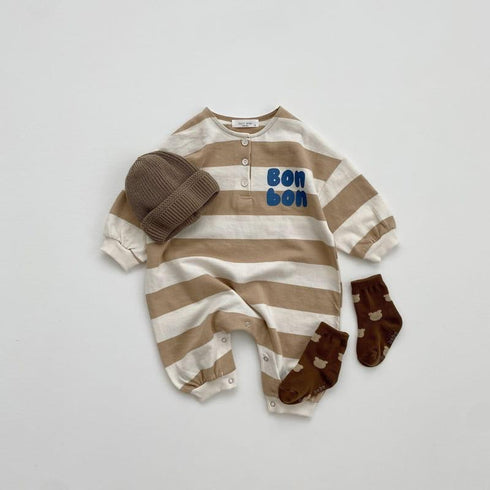 Baby's striped creeper baby jumpsuit