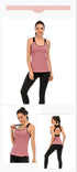 Two-in-one long Yoga Vest Hollow Back Vest Soft Slim Yoga Suit