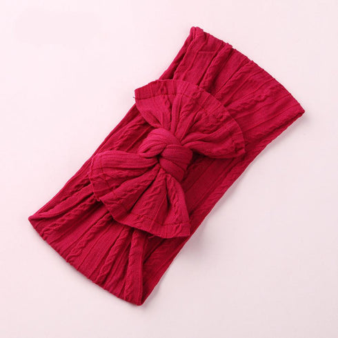 Baby Hair Band Jacquard Wide Edge Bow Children's Hair Band