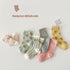 Embroidered letters baby bear socks color matching socks (three pairs)
