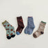 Retro wave baby socks squirrel wave point color matching socks