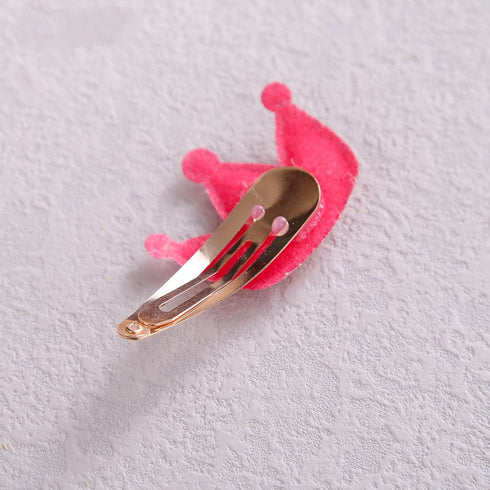 Children's Cartoon Hairpin Cloth Sequin Small Crown 4-color Lovely Princess Side Clip Banger