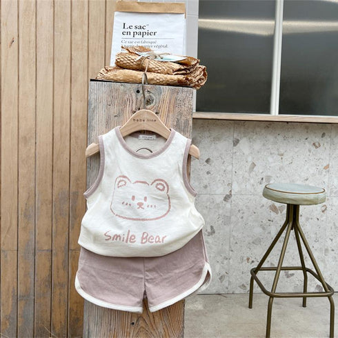 Bear Vest Suit Sleeveless Comfortable Cotton Suit