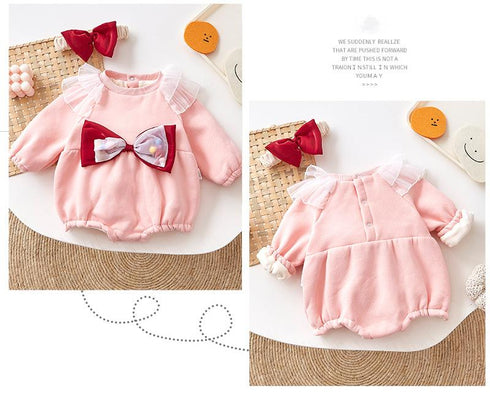 Baby Triangle Fart Clothes Female Bao Plus Velvet Double-Layer Pussyole Climbing Clothing