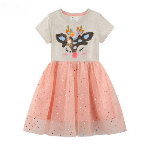Girls Dress Spring And Summer New Cartoon Gauze Skirt Baby Girl Dress