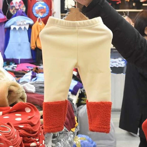 New Year's cute Santa Claus wave dot pullover long sleeve warm heart sweater plus velvet pants