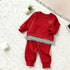 Sports suit retro smiley face stitching suit brother and sister suit