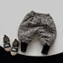 Children's Velvet Warm Pants Geometric Casual Pants