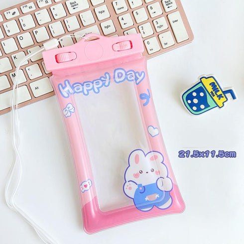 Mobile Phone Airbag Waterproof Bag Touch Screen Sealing Bag Cute Cartoon Waterproof Bag Swimming Drifting Mobile Phone Waterproof Cover