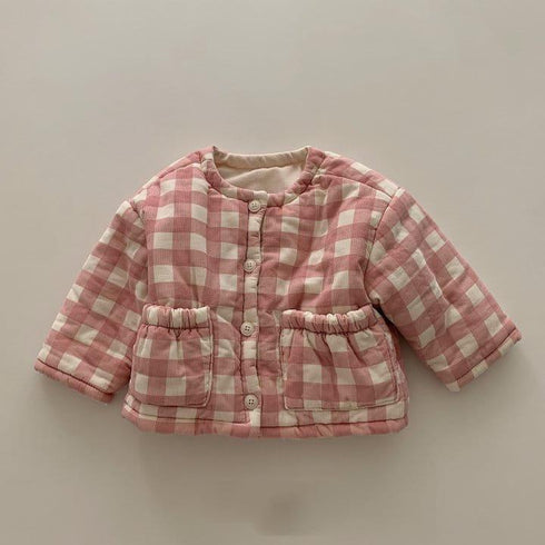 Children's winter cotton-padded clothes baby cotton-padded jacket pocket small cotton-padded jacket