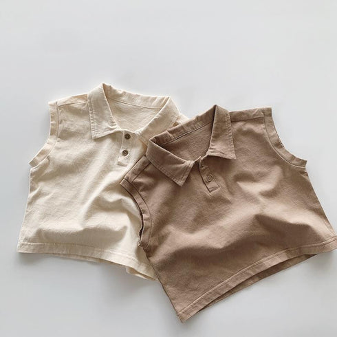Children's Sleeveless Vest Cotton Loose Casual T-shirt