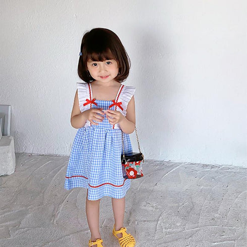 Girls Suspender Skirt 2022 Summer New Girls Summer Vest Dress Foreign Style Princess