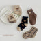Bear Plaid baby socks striped cartoon color matching socks