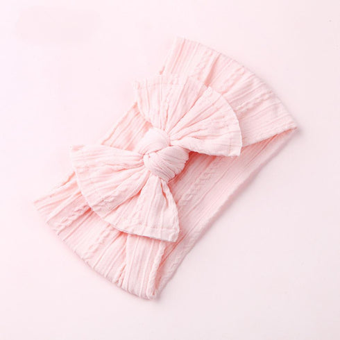 Baby Hair Band Jacquard Wide Edge Bow Children's Hair Band