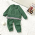 Sports suit retro smiley face stitching suit brother and sister suit