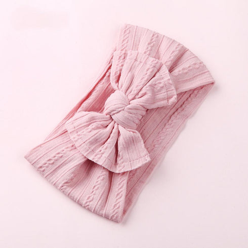 Baby Hair Band Jacquard Wide Edge Bow Children's Hair Band