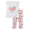 Summer New European Girls Suit Printed Pants Short Sleeve Two-piece Set