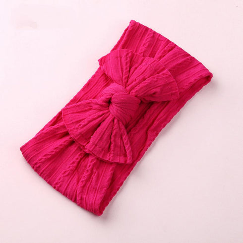 Baby Hair Band Jacquard Wide Edge Bow Children's Hair Band
