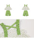 Summer Suit 2022 New Girls Foreign Style Floral Suspender Top Cropped Pants Two-piece Set