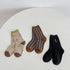 Plain flowers baby tree socks striped color matching socks