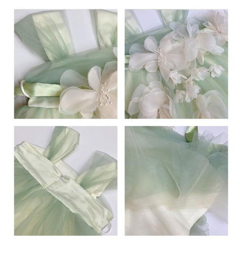 New Summer Girl Dress Party Birthday Dress Flower Princess Dress