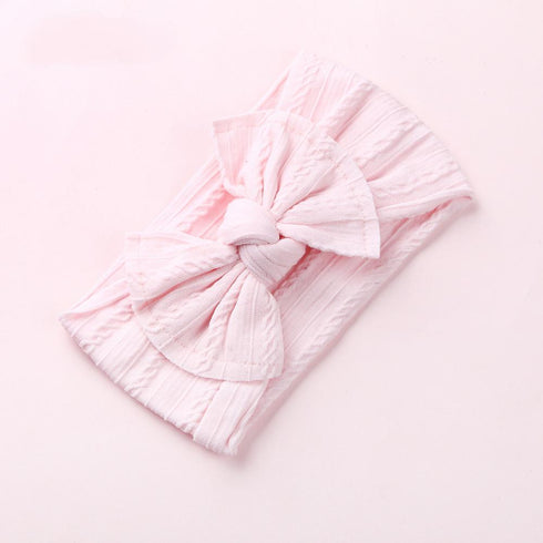 Baby Hair Band Jacquard Wide Edge Bow Children's Hair Band