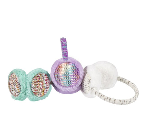 Winter new earmuffs fade color knitted warm earmuffs student plush earmuffs