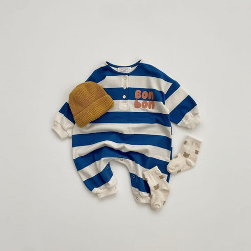 Baby's striped creeper baby jumpsuit