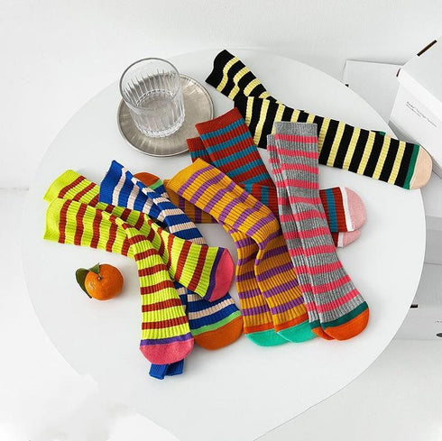 Striped leggings socks for children