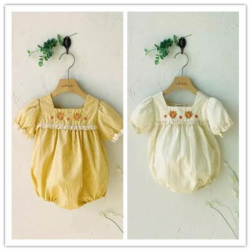 Embroidered Bubble Pants Princess Climbing Suit Fart Skirt BODYSUIT