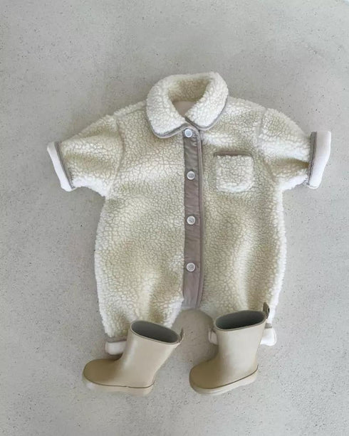 Winter Baby Edge Open Button Mao Mao Thickened Climbing Clothing