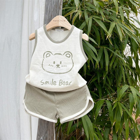 Bear Vest Suit Sleeveless Comfortable Cotton Suit