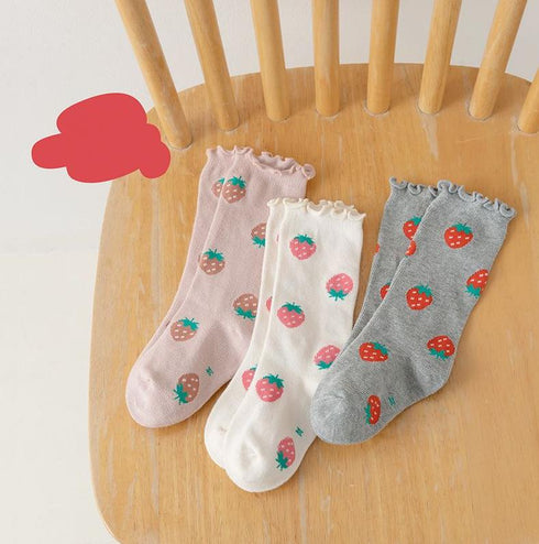 Children's socks autumn and winter cartoon wooden ear children's socks