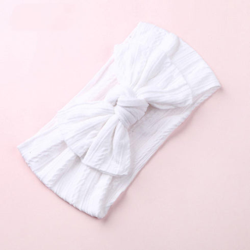 Baby Hair Band Jacquard Wide Edge Bow Children's Hair Band