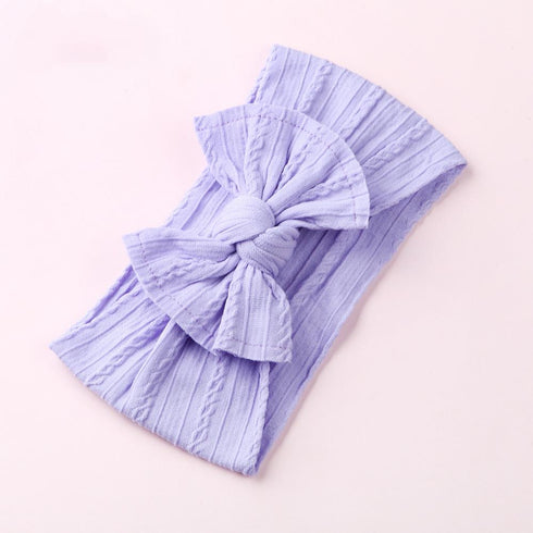 Baby Hair Band Jacquard Wide Edge Bow Children's Hair Band