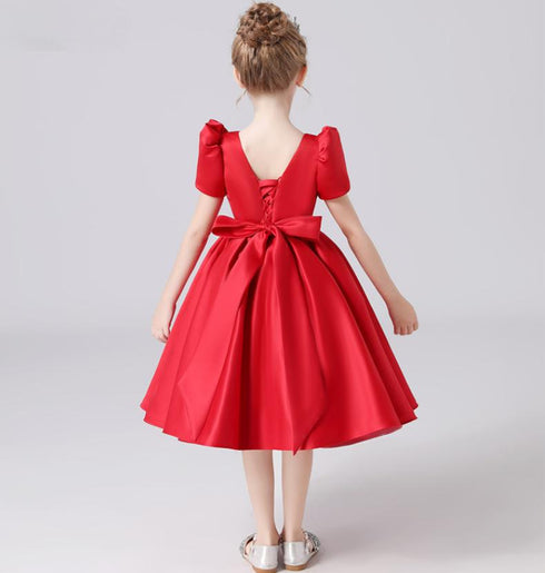 Girls' Dress Princess Dress Girls' Birthday Show Dress Dress Fashion Bubble Sleeve 2022 New