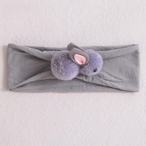 Cute plush bunny hair accessories baby soft elastic headband newborn headband