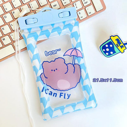 Mobile Phone Airbag Waterproof Bag Touch Screen Sealing Bag Cute Cartoon Waterproof Bag Swimming Drifting Mobile Phone Waterproof Cover