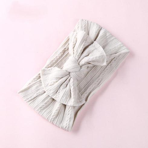 Baby Hair Band Jacquard Wide Edge Bow Children's Hair Band