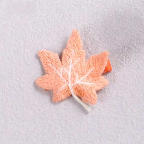 6-color Cloth Maple Leaf Hairpin Simple Girl Side Clip Back Of Head Clip