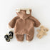 Baby climbing suit to send bear doll scarf