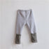 Infant plus velvet leggings stitching warm plus velvet pants