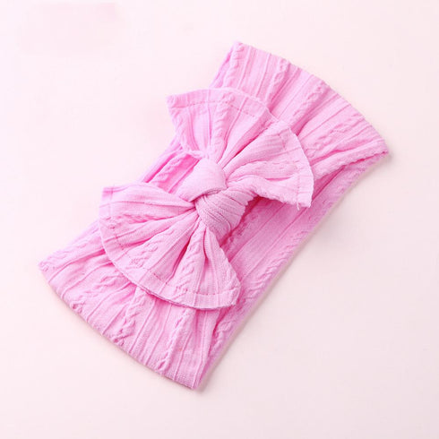 Baby Hair Band Jacquard Wide Edge Bow Children's Hair Band
