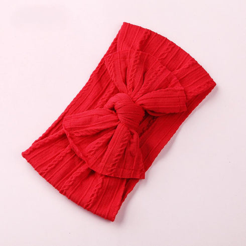 Baby Hair Band Jacquard Wide Edge Bow Children's Hair Band