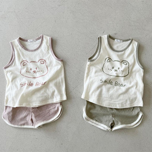 Bear Vest Suit Sleeveless Comfortable Cotton Suit